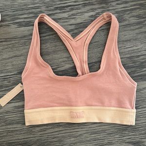 SKIMS cotton jersey racer back bra